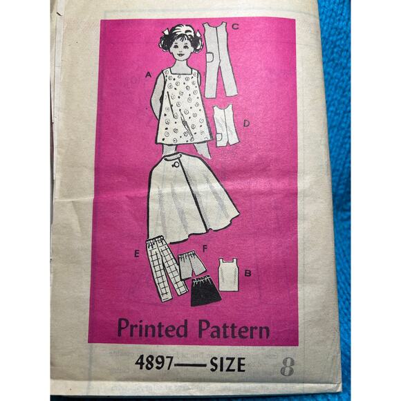 Annie Adams 4897 pattern Girls A line dress overalls pants shorts skirt top cape - Picture 3 of 6
